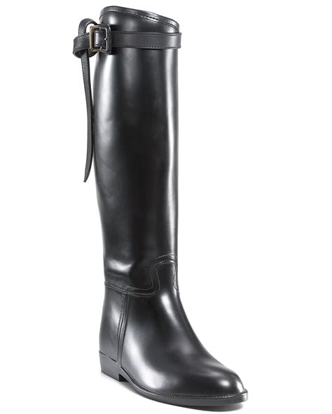 women burberry boot|Burberry flat riding rain boots.